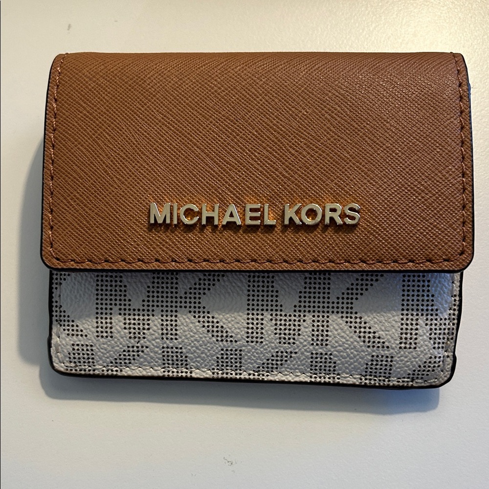 Michael Kors Tan and Gray Wallet